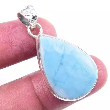 Natural Republic Larimar Gemstone 925 Solid Sterling Silver Pendant 1.50 i2R59