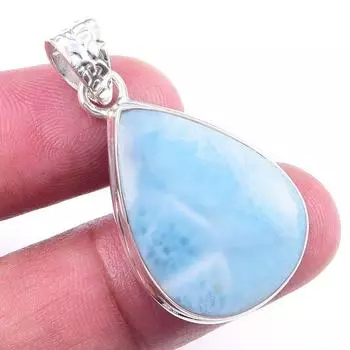 Natural Republic Larimar Gemstone 925 Solid Sterling Silver Pendant 1.50 r3v47