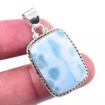 Natural Republic Larimar Gemstone 925 Solid Sterling Silver Pendant 1.50 l5j38