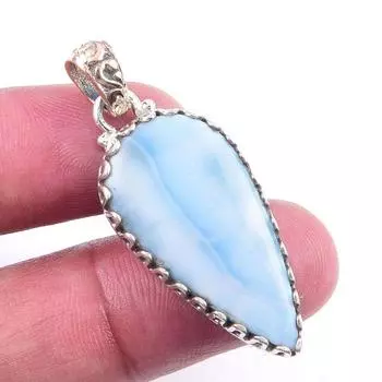 Natural Republic Larimar Gemstone 925 Solid Sterling Silver Pendant 1.50 n1K75