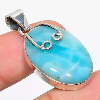 Natural Republic Larimar Gemstone 925 Solid Sterling Silver Pendant 1.50 r5r99
