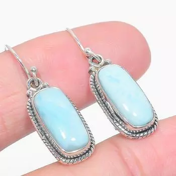 Natural Republic Larimar Gemstone 925 Solid Sterling Silver Earring 1.50 W0i82