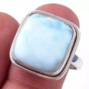 Natural Republic Larimar Gemstone 925 Solid Sterling Silver Gift Ring S.9 o7M30
