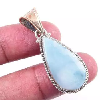 Natural Republic Larimar Gemstone 925 Solid Sterling Silver Pendant 1.50 z8f24
