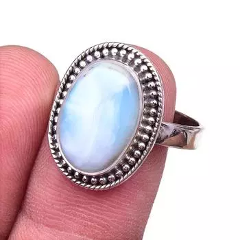 Natural Republic Larimar Gemstone 925 Solid Sterling Silver Gift Ring S.9 U9e89