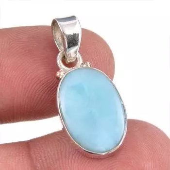 Natural Republic Larimar Gemstone 925 Solid Sterling Silver Pendant 1.25 Z9r98