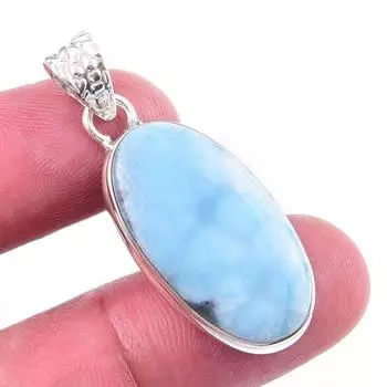 Natural Republic Larimar Gemstone 925 Solid Sterling Silver Pendant 1.50 B7u48