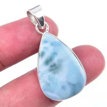 Natural Republic Larimar Gemstone 925 Solid Sterling Silver Pendant 1.50 O0E76