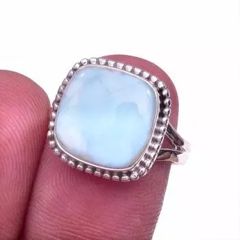 Natural Republic Larimar Gemstone 925 Solid Sterling Silver Gift Ring S.7 o8I29