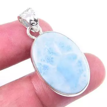 Natural Republic Larimar Gemstone 925 Solid Sterling Silver Pendant 1.50 w9O02