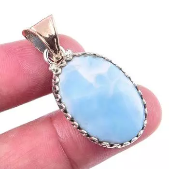 Natural Republic Larimar Gemstone 925 Solid Sterling Silver Pendant 1.50 Q0a09