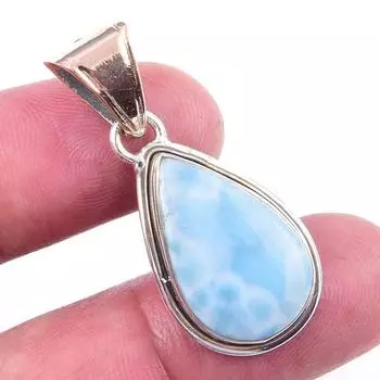 Natural Republic Larimar Gemstone 925 Solid Sterling Silver Pendant 1.50 r5p80