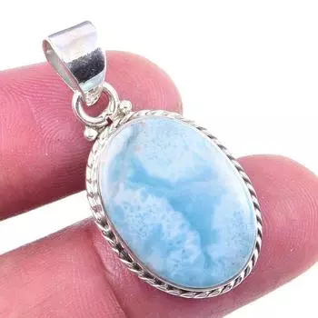 Natural Republic Larimar Gemstone 925 Solid Sterling Silver Pendant 1.50 b6z88