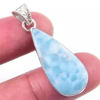 Natural Republic Larimar Gemstone 925 Solid Sterling Silver Pendant 1.50 y2E35