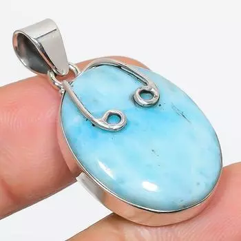 Natural Republic Larimar Gemstone 925 Solid Sterling Silver Pendant 1.50 T2I37