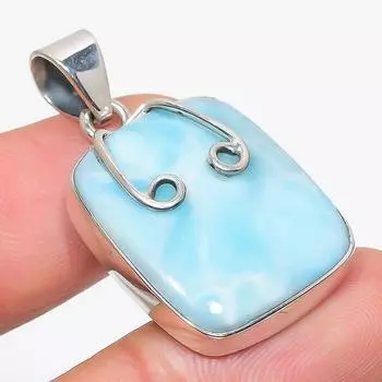 Natural Republic Larimar Gemstone 925 Solid Sterling Silver Pendant 1.50 T8E45