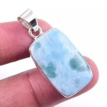 Natural Republic Larimar Gemstone 925 Solid Sterling Silver Pendant 1.50 n8k99