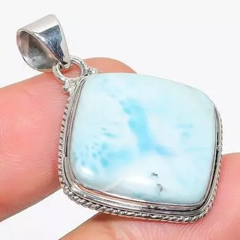 Natural Republic Larimar Gemstone 925 Solid Sterling Silver Pendant 1.50 B1e80