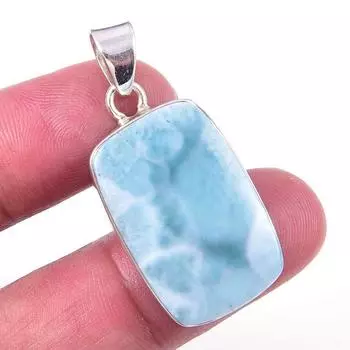 Natural Republic Larimar Gemstone 925 Solid Sterling Silver Pendant 1.50 K7k97