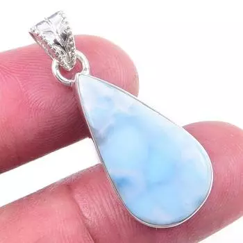 Natural Republic Larimar Gemstone 925 Solid Sterling Silver Pendant 1.50 k6A19