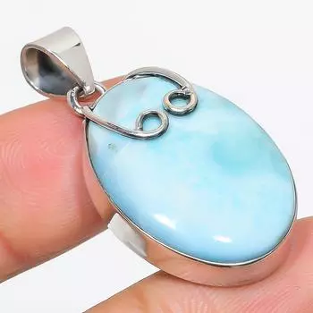 Natural Republic Larimar Gemstone 925 Solid Sterling Silver Pendant 1.50 C0n94