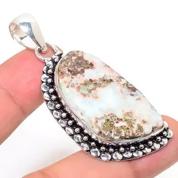 Natural Republic Larimar Gemstone 925 Sterling Silver Gift Pendant 2.29 j3z47