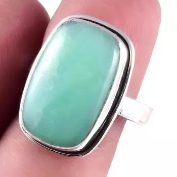 Natural Republic Larimar Gemstone Handmade 925 Sterling Silver Ring S.9 K4w57
