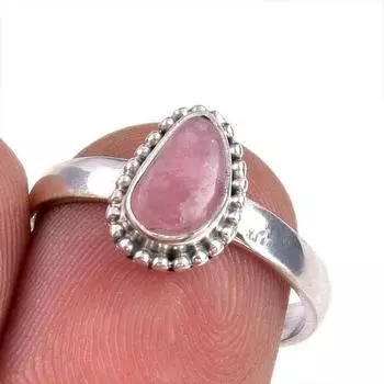 Natural Rhodochrosite Gemstone 925 Solid Sterling Silver Jewelry Ring S.7 e8e54