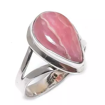 Natural Rhodochrosite Gemstone 925 Solid Sterling Silver Jewelry Ring S.6 U3M22