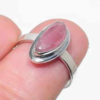 Natural Rhodochrosite Gemstone Handmade 925 Solid Silver Jewelry Ring S.6 w7u28