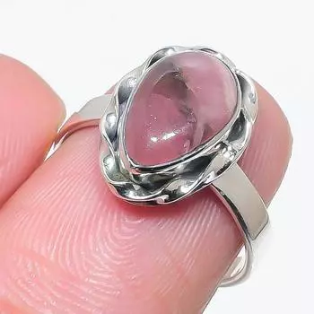 Natural Rhodochrosite Gemstone Handmade 925 Solid Silver Jewelry Ring S.7 W7M18