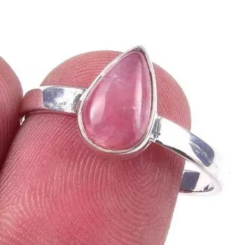 Natural Rhodochrosite Gemstone Handmade 925 Solid Sterling Silver Ring S.9 y5E58
