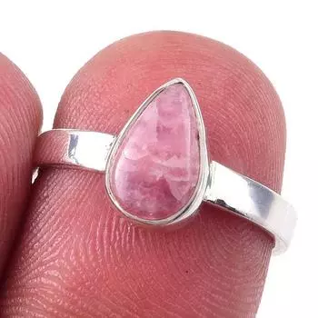 Natural Rhodochrosite Gemstone Handmade 925 Solid Sterling Silver Ring S.6 F2u88