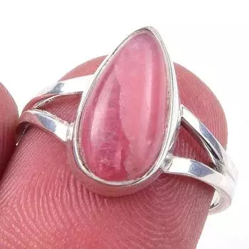 Natural Rhodochrosite Gemstone Handmade 925 Solid Sterling Silver Ring S.6 c6V83