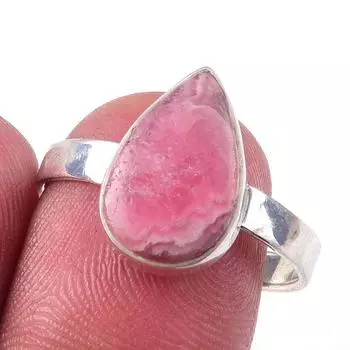 Natural Rhodochrosite Gemstone Handmade 925 Solid Sterling Silver Ring S.9 N0E71