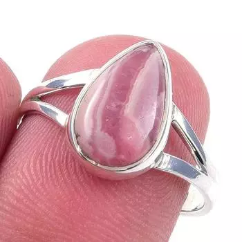 Natural Rhodochrosite Gemstone Handmade 925 Solid Sterling Silver Ring S.8 e8b75