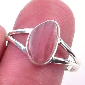 Natural Rhodochrosite Gemstone Handmade 925 Solid Sterling Silver Ring S.8 n0Q98