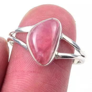 Natural Rhodochrosite Gemstone Handmade 925 Solid Sterling Silver Ring S.9 Y7d19