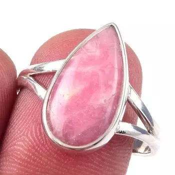 Natural Rhodochrosite Gemstone Handmade 925 Solid Sterling Silver Ring S.9 D4h15
