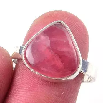 Natural Rhodochrosite Gemstone Handmade 925 Solid Sterling Silver Ring S.9 D0W31