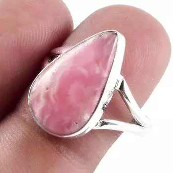 Natural Rhodochrosite Gemstone Handmade 925 Sterling Silver Gift Ring S.9 z2w85