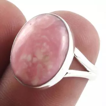 Natural Rhodochrosite Gemstone Handmade 925 Sterling Silver Gift Ring S.6 p8P43