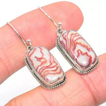 Natural Rosetta Jasper Gemstone 925 Solid Sterling Silver Earring 1.50 r1V29