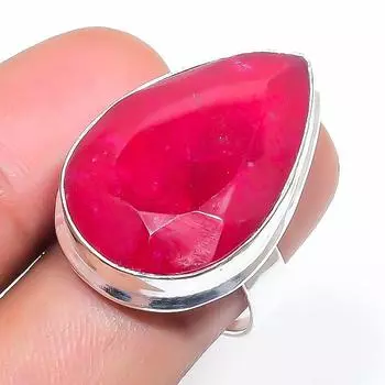 Natural Ruby(Simulated) Gemstone 925 Sterling Silver Jewelry Ring Size 7 W2O19