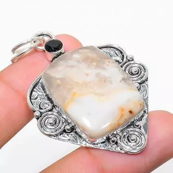 Natural Russian Dendritic, Spinel 925 Sterling Silver Gift Pendant 2.32 w7J98