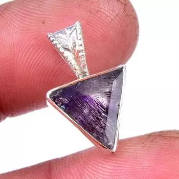 Natural Rutile Gemstone Handmade 925 Solid Sterling Silver Gift Pendant 1 g5I62