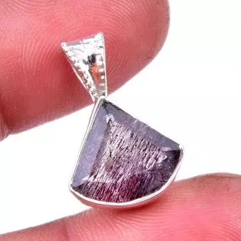 Natural Rutile Gemstone Handmade 925 Solid Sterling Silver Gift Pendant 1 T8P62