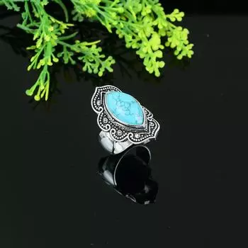 Natural Santa Rosa Turquoise Gemstone 925 Sterling Silver Ring Size 6.5 Q5y67