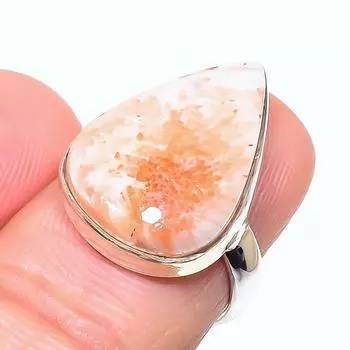 Natural Scolecite Gemstone Handmade 925 Sterling Silver Jewelry Ring Size 7 i7i00