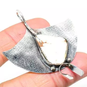 Natural Scolecite Gemstone Handmade 925 Sterling Silver Pendant 2.52 T5u15